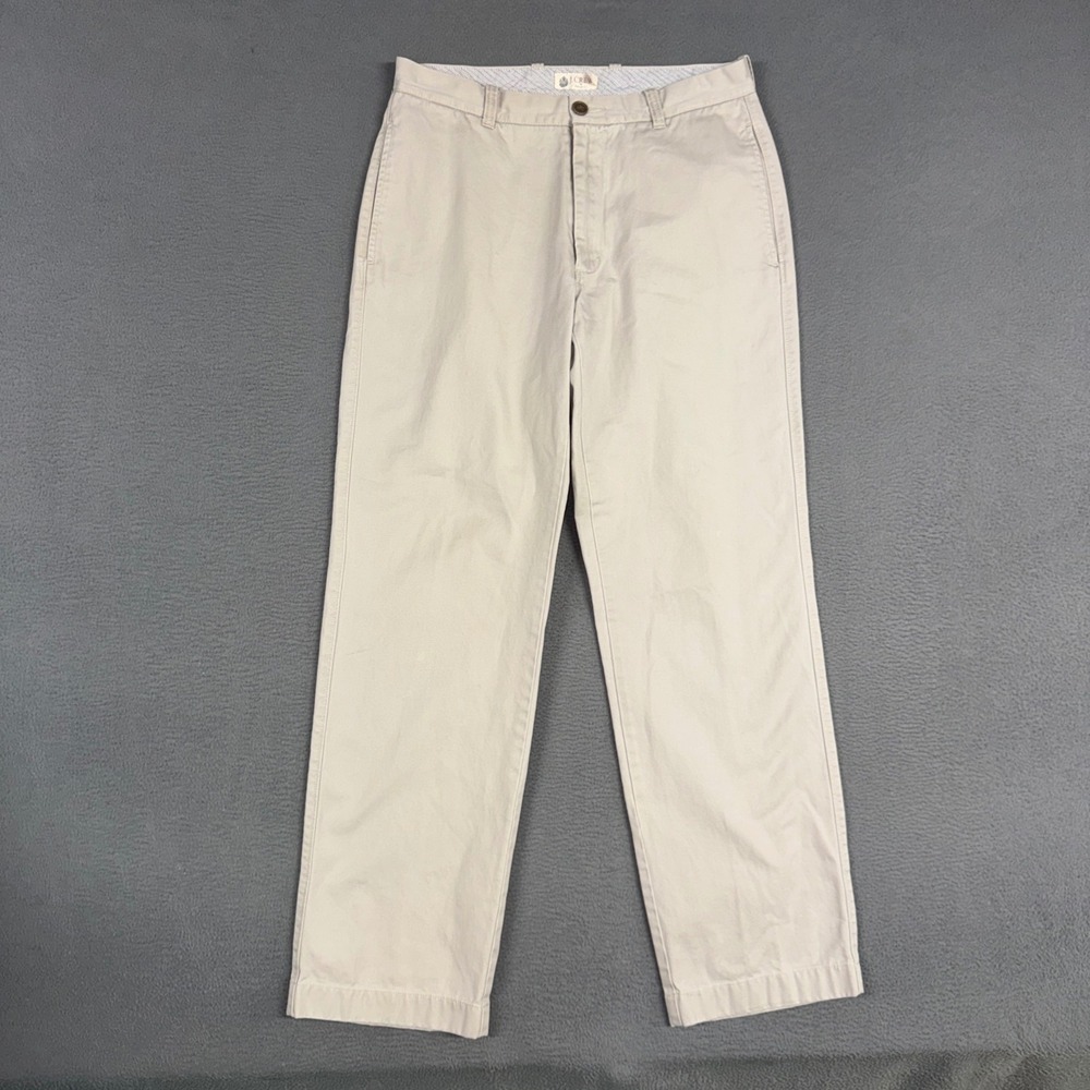J.Crew Pants Mens 31x32 Beige Barrow Straight Relaxed Stretch Broken In Chino